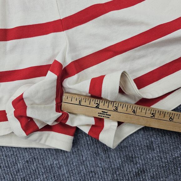 J Crew Shorts Womens Medium New Mariner Jersey Short Stripe Preppy Nautical - Picture 2 of 6
